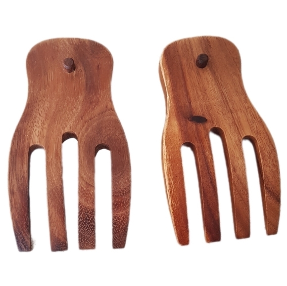 1970s Wood Salad Hands - Picture 1 of 4